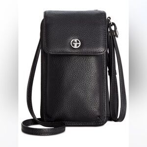 NWT GIANI BERNINI Softy Leather Tech Crossbody Wallet